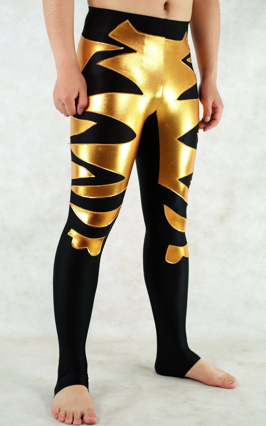 black and gold workout leggings